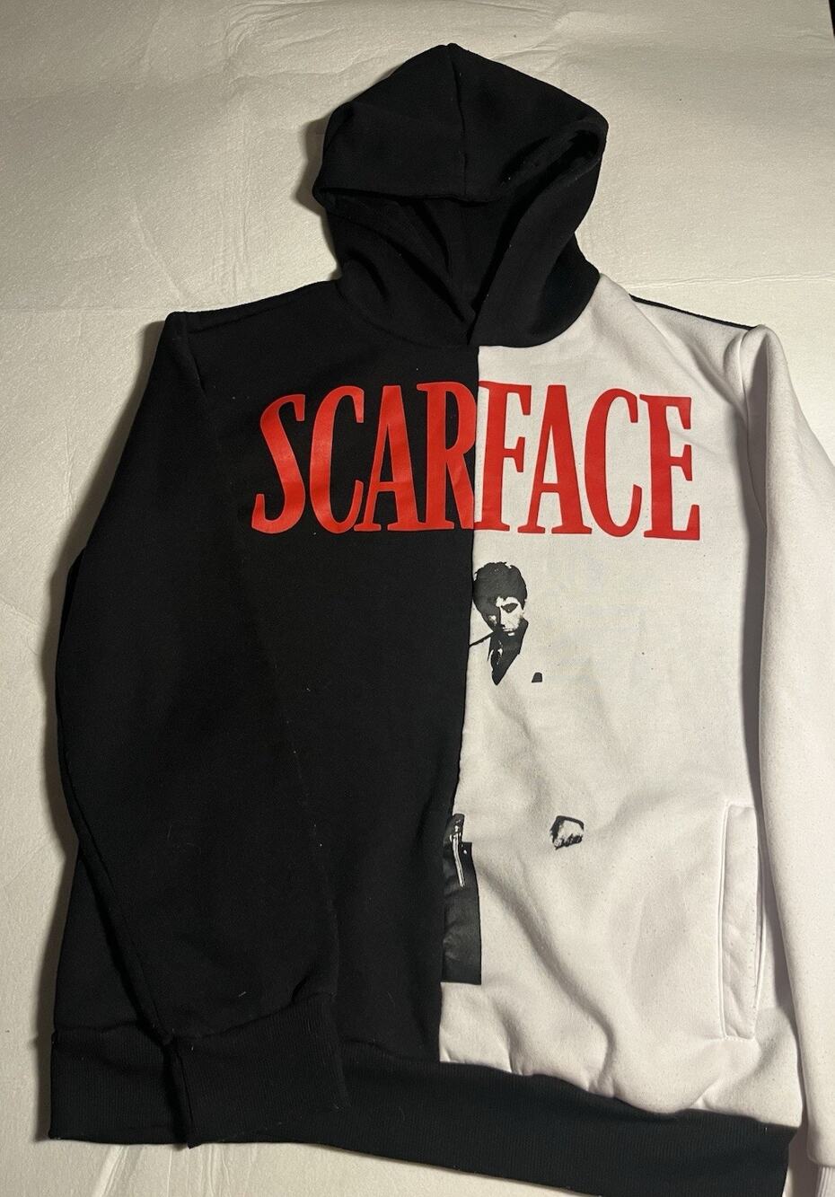 Scarface Reason Clothing Hoodie Men’s M Black White Red Tony Montana Pullover